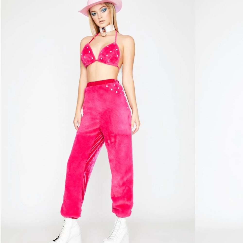 NWOT Fuzzy Jogger Set